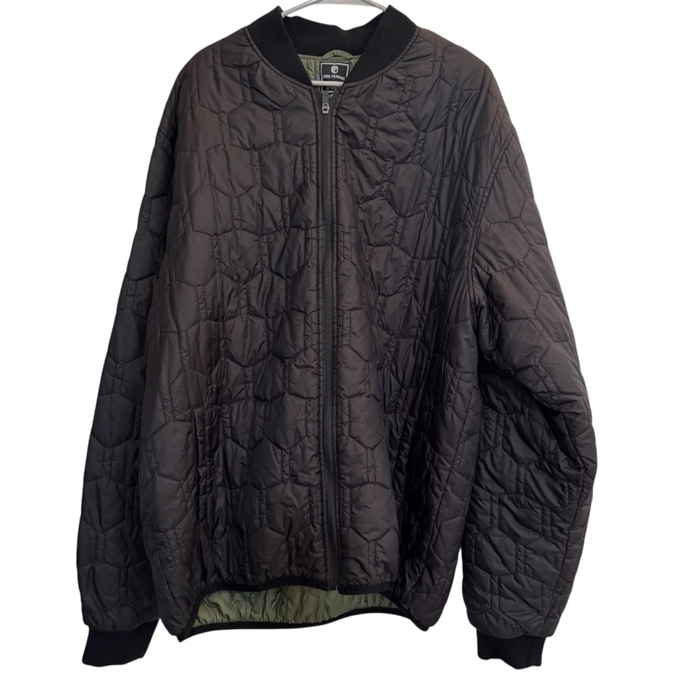 Born Primitive Men’s Bomber Jacket Size XXL Black Zip Up Quilted